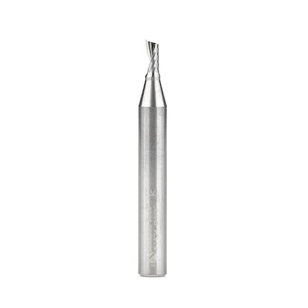 Amana 51474 Spiral O-Single Flute, Aluminum Cutting 1/8 D x 1/4 CH x 1/4 Shank x 2in Up-Cut Router 51474-AMANA